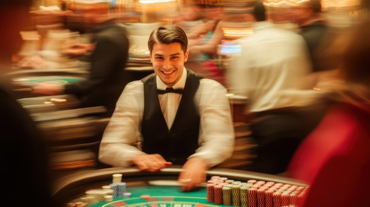 Roulette langsung dengan kamera multi-sudut